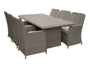 Stalo ir kėdžių komplektas Dallas 2201 (Pilka + Šviesi pilka)