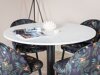 Маса и столове за трапезария Dallas 1107 (Флорален модел + Черен)