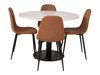 Маса и столове за трапезария Dallas 1109 (Кафяв + Черен)