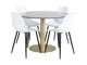 Маса и столове за трапезария Dallas 1214 (Бял + Черен)