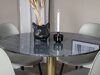 Маса и столове за трапезария Dallas 1214 (Сив + Черен)