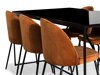 Маса и столове за трапезария Concept 55 155 (Оранжев + Черен)