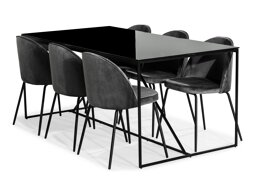 Set sala da pranzo Concept 55 155 (Grigio + Nero)