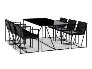 Маса и столове за трапезария Concept 55 156 (Сив + Черен)