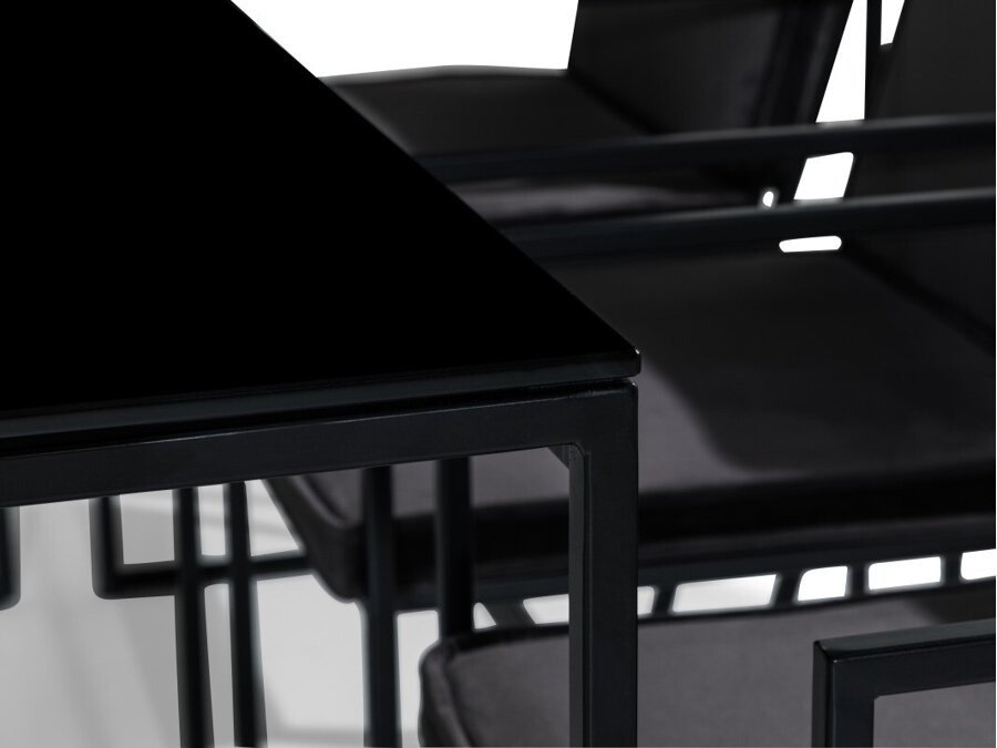 Étkezőgarnitúra Concept 55 156 (Szürke + Fekete)