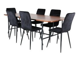 Маса и столове за трапезария Dallas 2792 (Черен)