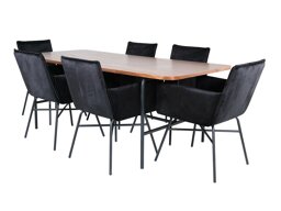 Маса и столове за трапезария Dallas 2787 (Черен)