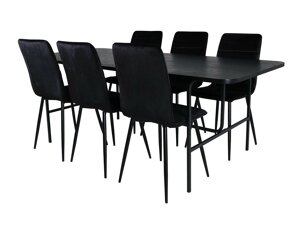 Маса и столове за трапезария Dallas 2768 (Черен)