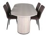 Маса и столове за трапезария Dallas 2762 (Кафяв + Черен)