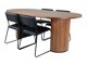 Conjunto de comedor Dallas 2760 (Nogal + Negro)