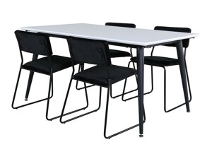 Маса и столове за трапезария Dallas 2736 (Черен)