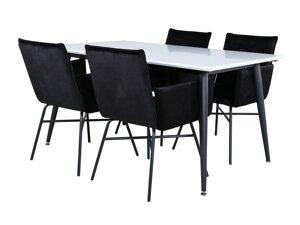 Маса и столове за трапезария Dallas 2734 (Черен)