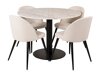 Маса и столове за трапезария Dallas 1297 (Beige + Черен)