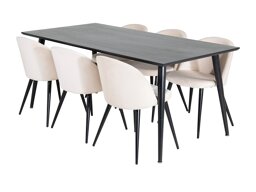 Маса и столове за трапезария Dallas 1335 (Beige + Черен)