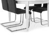 Маса и столове за трапезария Scandinavian Choice 565 (Сив + Сребро)