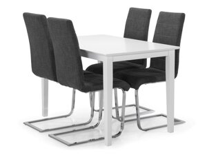 Маса и столове за трапезария Scandinavian Choice 678 (Сив + Сребро)
