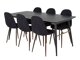 Маса и столове за трапезария Dallas 1443 (Черен + Opex)