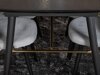 Маса и столове за трапезария Dallas 1447 (Светло сив + Черен)