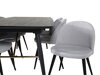 Маса и столове за трапезария Dallas 1447 (Светло сив + Черен)