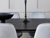 Маса и столове за трапезария Dallas 1448 (Сив + Черен)