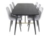Маса и столове за трапезария Dallas 1448 (Сив + Черен)