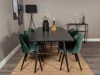 Маса и столове за трапезария Dallas 1449 (Зелен + Черен)