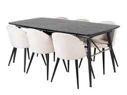 Маса и столове за трапезария Dallas 1449 (Beige + Черен)
