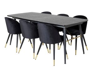 Маса и столове за трапезария Dallas 1451 (Черен)