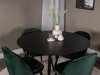 Маса и столове за трапезария Dallas 1467 (Зелен + Черен)