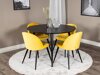 Маса и столове за трапезария Dallas 1559 (Жълт + Черен)