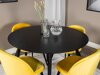 Маса и столове за трапезария Dallas 1559 (Жълт + Черен)