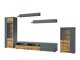 Set mobili soggiorno Austin AD103 (Grigio + Wotan quercia)