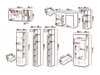 Мебельный гарнитур Akron N104 (Матовый белый + Artisan дуб)