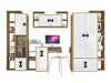 Мебелен комплект Akron N104 (Бял гланц + Artisan дъб)