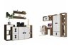 Set di mobili Akron N105 (Bianco lucido + Rovere Artisan)