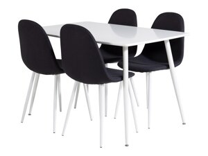 Маса и столове за трапезария Dallas 2040 (Бял + Черен)