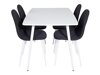 Маса и столове за трапезария Dallas 2040 (Бял + Черен)