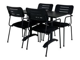 Conjunto de mesa e cadeiras Dallas 2148 (Preto)