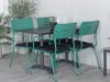 Stalo ir kėdžių komplektas Dallas 2148 (Žalia + Juoda)