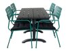 Asztal és szék garnitúra Dallas 2148 (Zöld + Fekete)