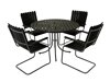 Σετ Τραπέζι και καρέκλες Dallas 2207 (Μαύρο)