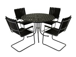 Laua ja toolide komplekt Dallas 2207 (Must)