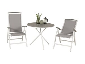 Стол и стулья Dallas 2245 (Серый + Белый)