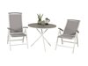 Conjunto de mesa e cadeiras Dallas 2245 (Cinzento + Branco)