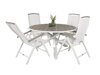 Tisch und Stühle Dallas 2347 (Weiß + Grau)
