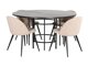 Маса и столове за трапезария Dallas 2386 (Черен + Beige)