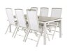Tisch und Stühle Dallas 2492 (Weiß + Grau)
