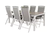 Conjunto de mesa e cadeiras Dallas 2492 (Cinzento + Branco)