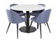 Conjunto de comedor Dallas 2572 (Negro + Azul)