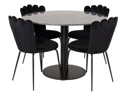 Маса и столове за трапезария Dallas 2624 (Черен)